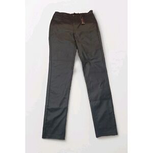 Chocolate USA Women's Straight Leg Jeans, Black Coated Denim,‎ Size L, NWT
